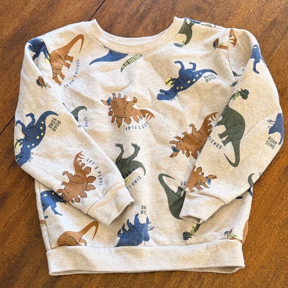 Garanimals Dinosaur Adventure Kids Sweatshirt - Cream, Blue, Green, Brown